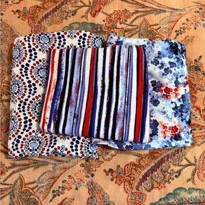 Women’s Sleeveless tops two 3x, one 1x, red, white & blue bundle of 3